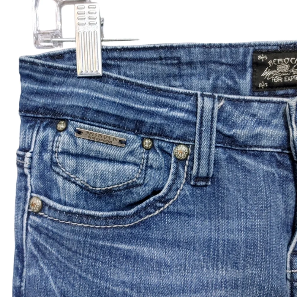 ReRock For Express Flared Mid Rise Medium Wash Blue Jeans Women's Size 26 / 2
